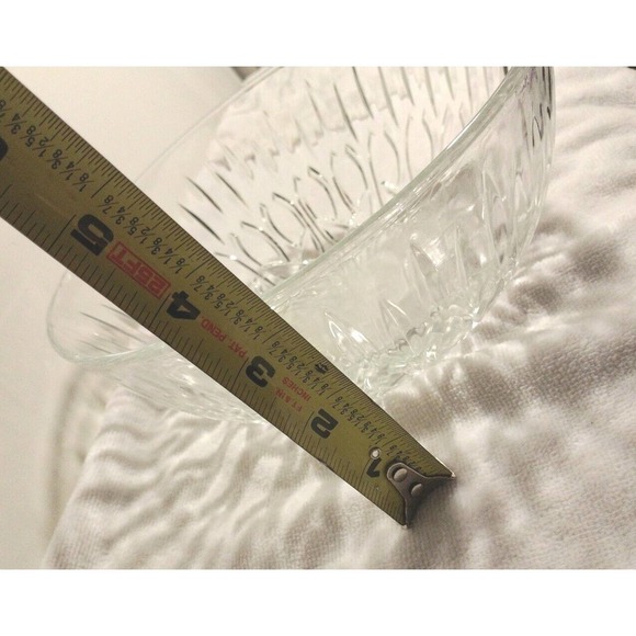 Bowl Cut/Pressed Clear Glass Pasari/Indonesia Bowl 8 inch SERVING BOWL - Picture 8 of 8